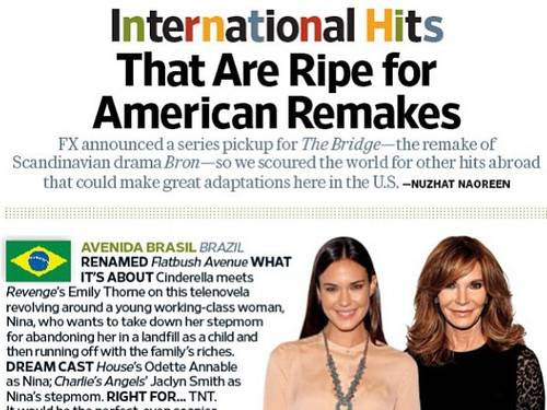 Revista Entertainment Weekly faz campanha por série derivada de "Avenida Brasil"