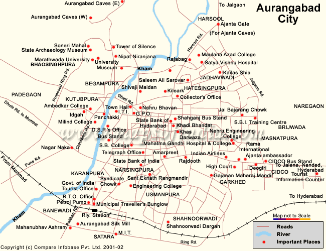 City Map of Aurangabad more maps