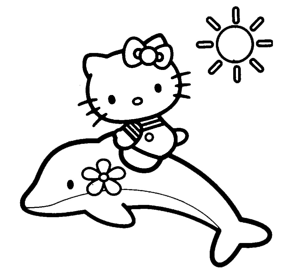 DISEGNI DA COLORARE HELLO KITTY