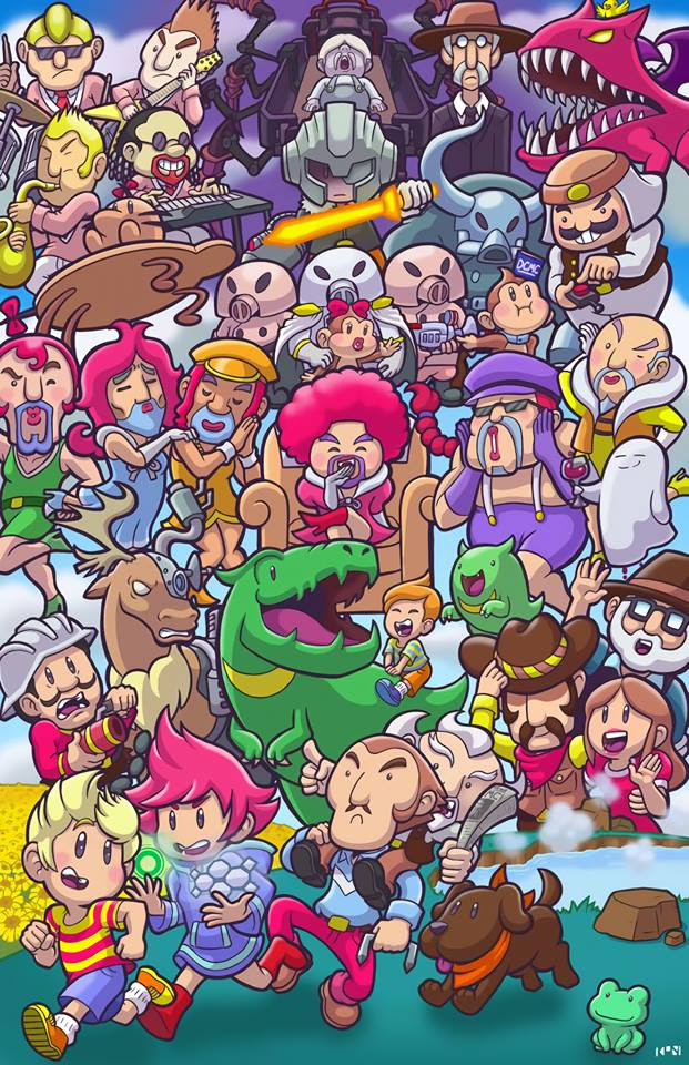 Mother 3 Characters Sarah Lure A Drinking Cowboy Hat Cahmbriel Ann Clackum Epixome