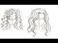 Curly Hair Drawing Cartoon