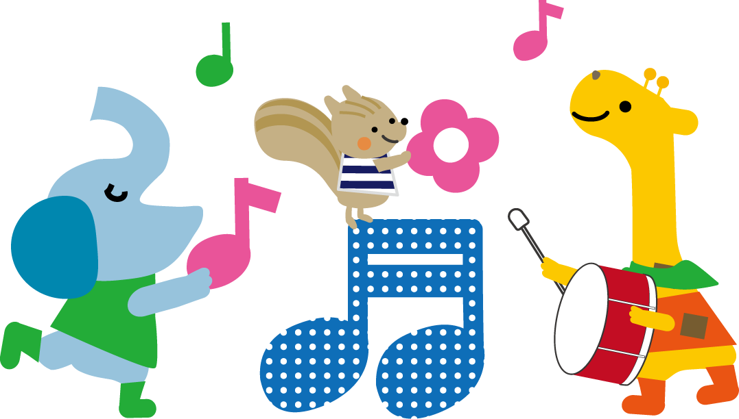 リトミックのイラスト 音楽 無料イラスト