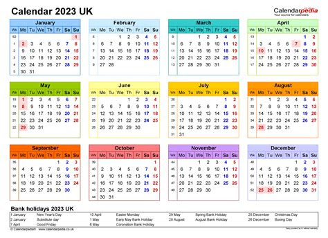  calendar 2023 uk free printable pdf templates