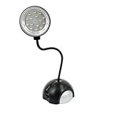 HDE Black Flex Neck 15 LED USB Task Light Mini Desk Lamp