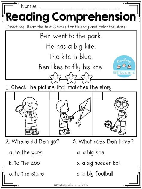  free reading comprehension read and match reading comprehension free