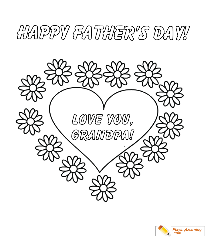 Download Happy Fathers Day Grandpa Coloring Page 03 | Free Happy ...