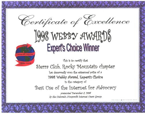 webby awards logo. with the 1998 Webby Award
