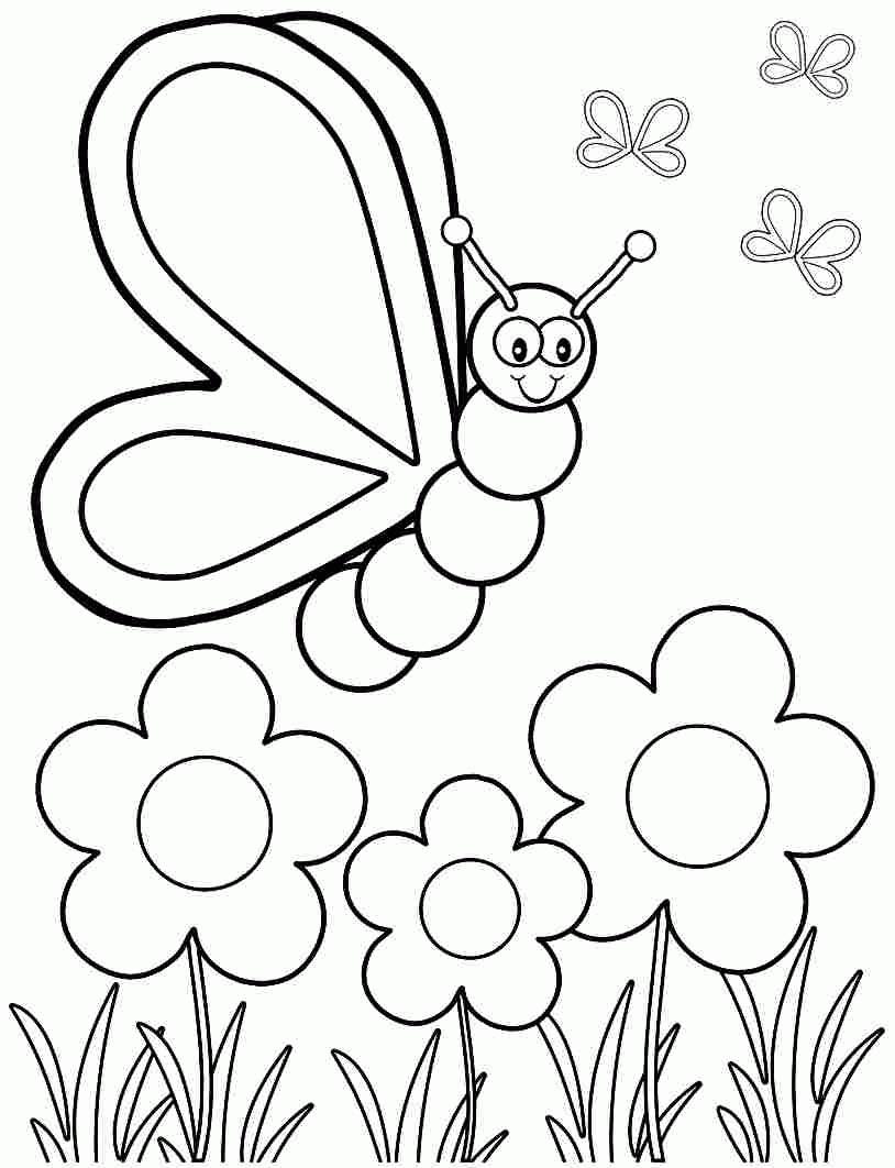 Printable Spring Coloring Pages Kindergarten  Coloring Home