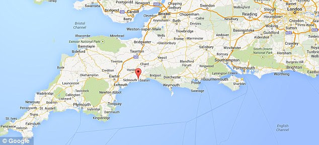 The discovery was made while Mr Egerton was operating under licence on private land near the previously excavated site of a Roman villa at Honeyditches in East Devon (marked). It was reported to landowner Clinton Devon Estates, in accordance with the Treasure Act 1996
