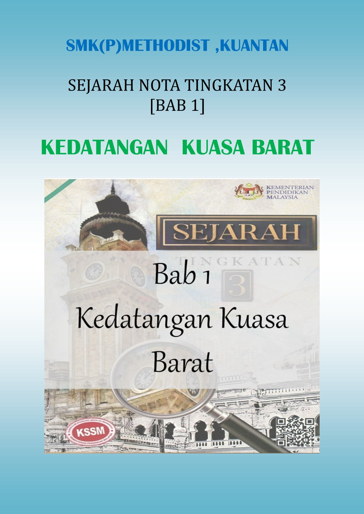 Nota Sejarah Tingkatan 3 Bab 1 Kedatangan Kuasa Barat