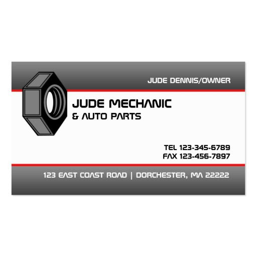 Auto Repair Business Card | Zazzle