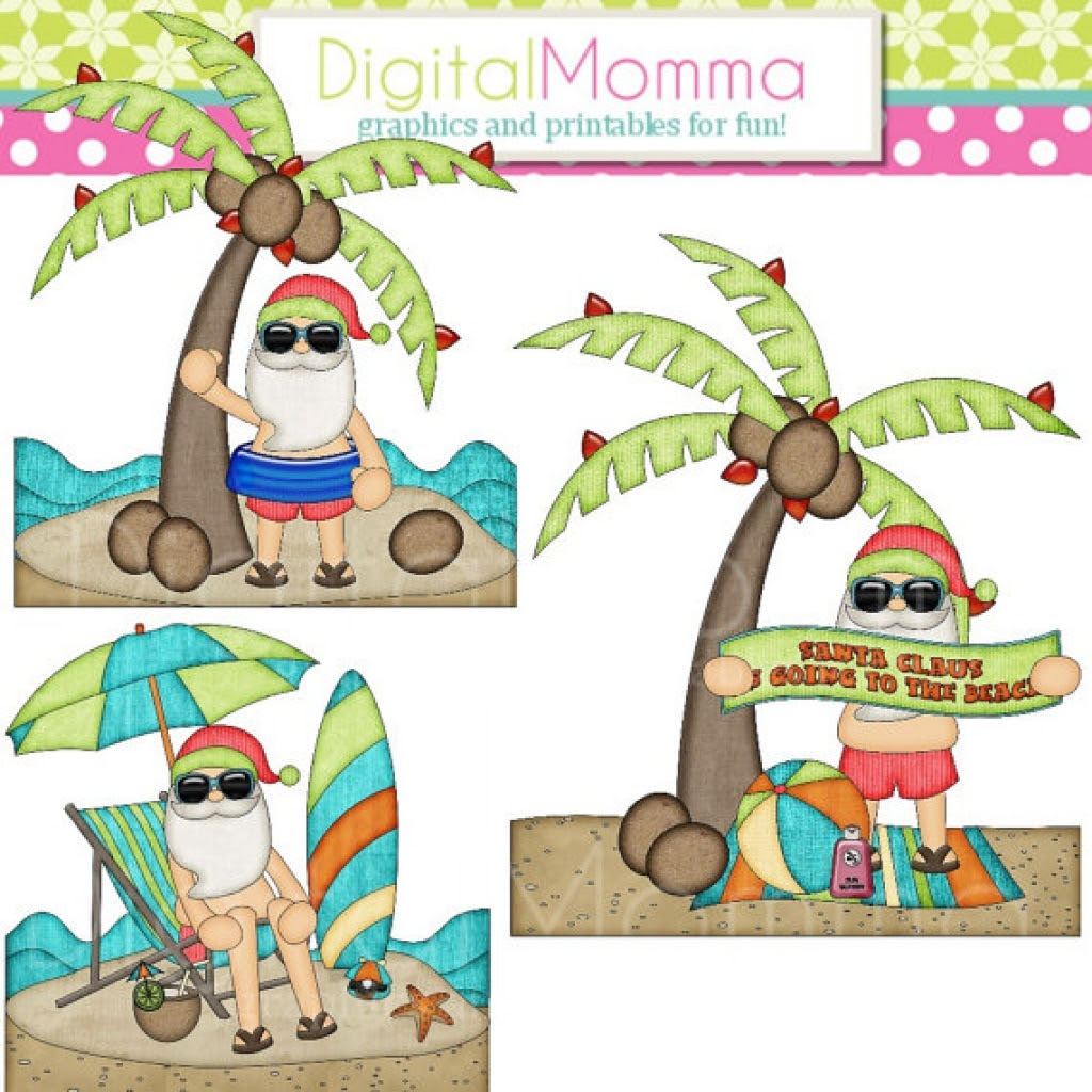 Download santa beach clipart png - Clipground