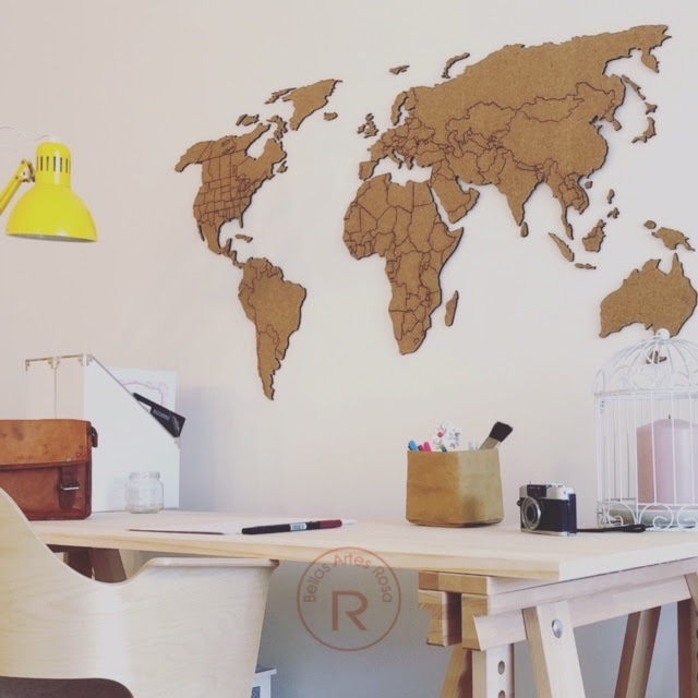 MAPA DEL MUNDO EN CORCHO – Bellas Artes Rosa