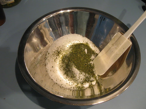 sugar scrub - mix dry ingredients