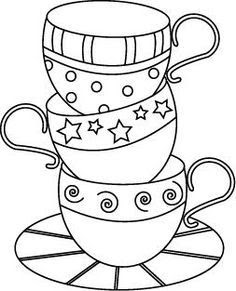 Tea Cup Coloring Page At Getdrawings Free Download
