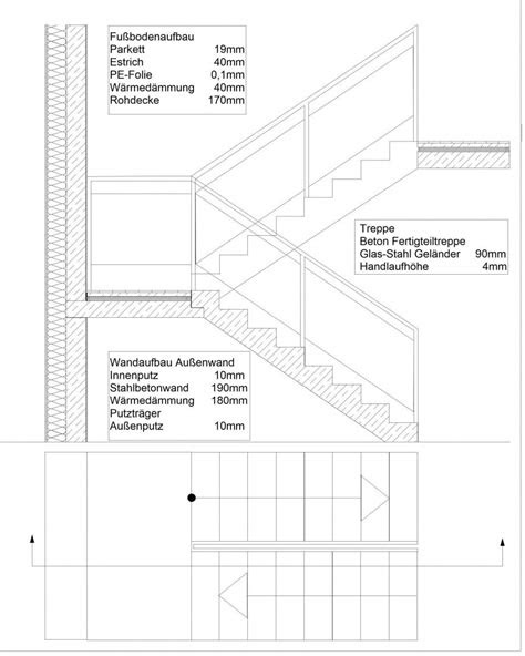 innenausbaukonstruktion treppendetail tektorumde