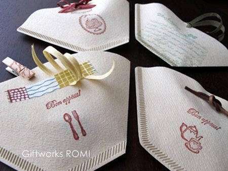 コーヒーフィルターとスタンプで おすそ分けラッピング オーダーメイド ラッピング In 山梨 Wrap Wrap
