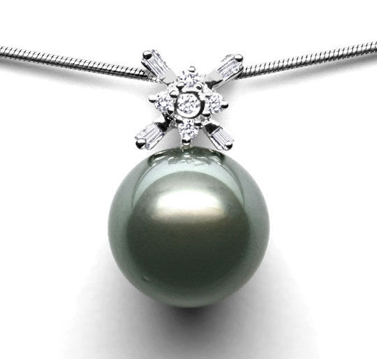 Originalfoto DESIGNER-TAHITIPERLEN-DIAMANT-KOLLIER WEISSGOLD