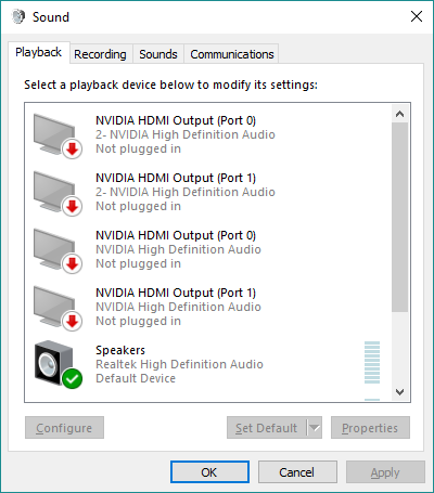 Duplicate Entries For Nvidia Hdmi Output On Sounds Window R Nvidia