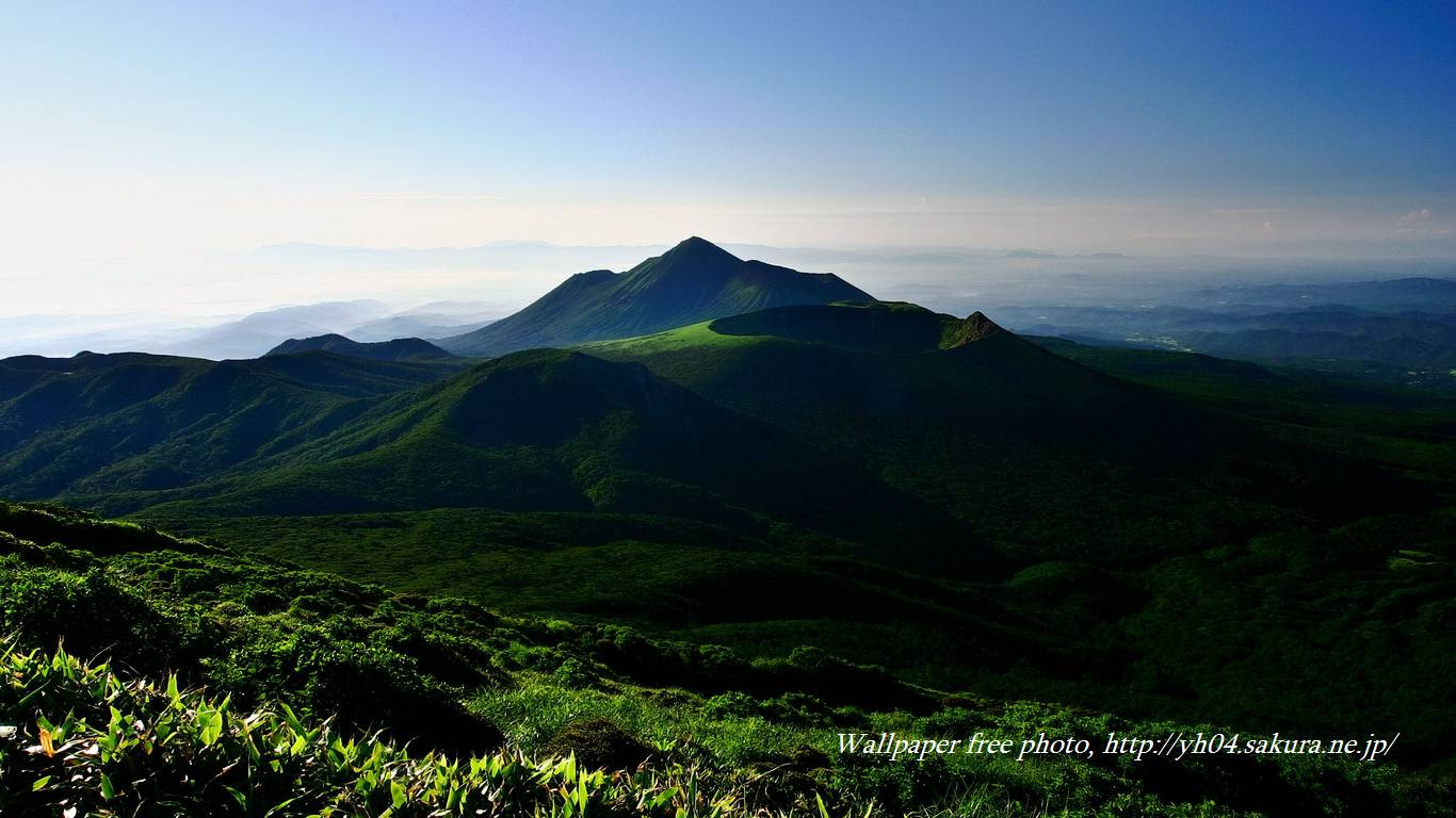 初夏の霧島連山 高画質 1366 768 デスクトップ無料壁紙