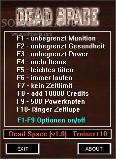 Dead Space +10 Trainer for 1.0