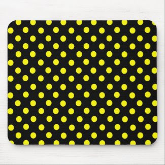 Yellow Spot Polka Dot Mousepad