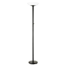 Shop Good Earth Lighting 72-in Black Torchiere Floor Lamp with ...