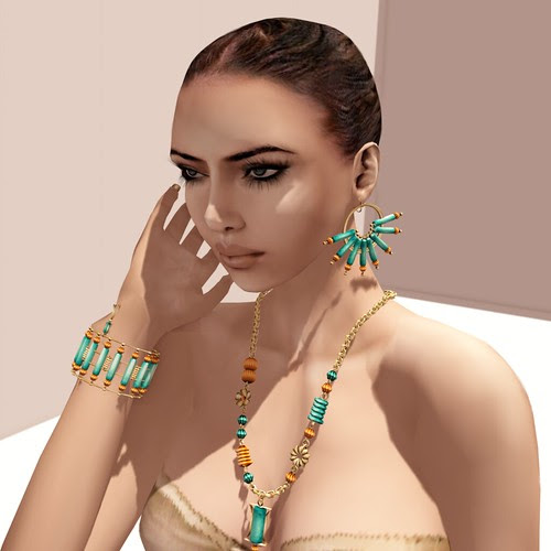:: PM :: Tribe Set in Gold/Teal/Orange