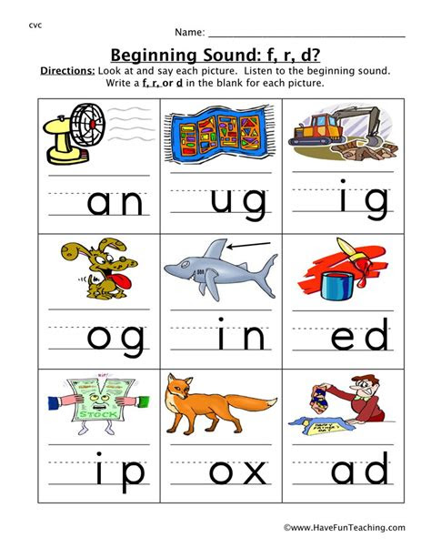 These initial sounds worksheet pages . phonics worksheets resources