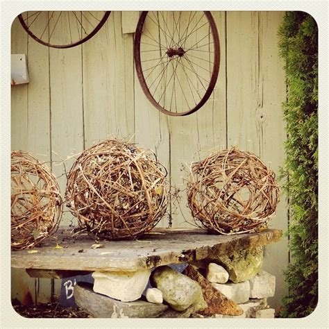 diy grapevine balls tutorial grapevine art arreglos
