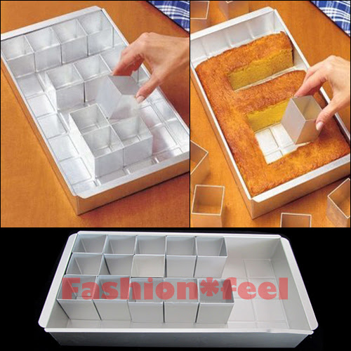 CAKE DECORATING TIN SET NUMBER LETTER ROUND MOULD TASTY