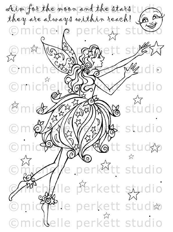 DIGITAL STAMP - MOONROSE FAIRY