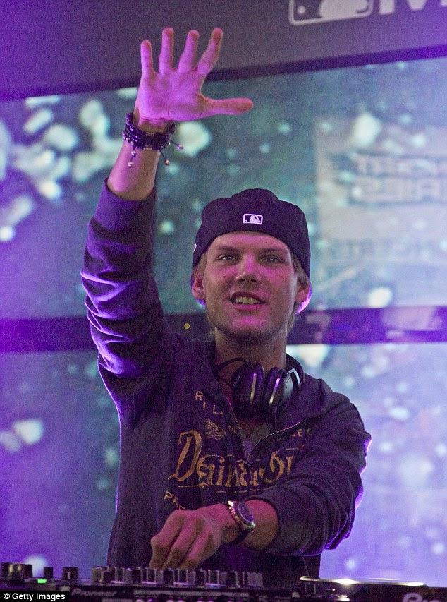 The man behind the music: The live video clip was for DJ Avicii, seen here performing earlier this month 