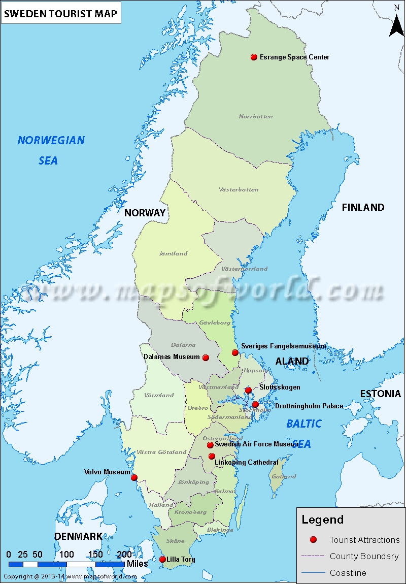 Sweden Travel Guide - Map, Information, Facts, Tourist Destinations