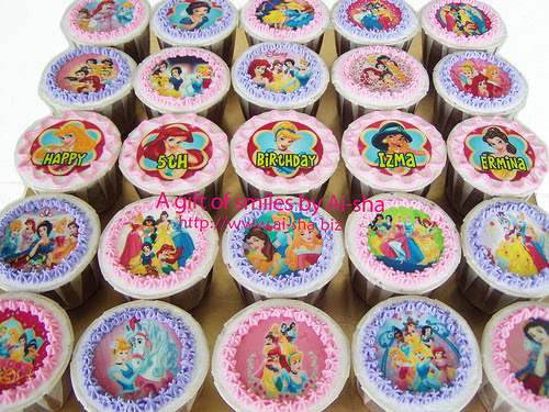 Birthday Cupcake Edible Image Disney Princess