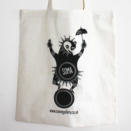 Dancing Bear tote bag by Lesley Barnes for Soma