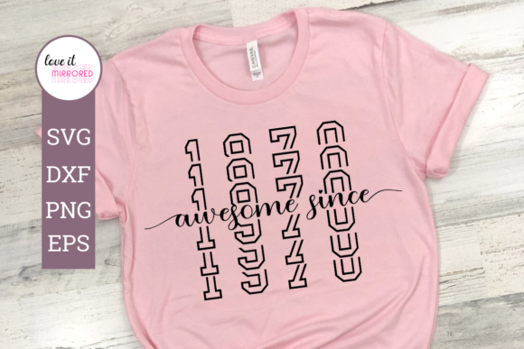 Download Awesome Since 1970 Mirror Word Print on Demands Design by Love It
Mirrored Compatible with Cameo Silhouette Studio, Cricut and other cutting machines for any crafting projects.