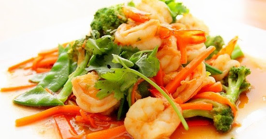 Gamberi alle verdure