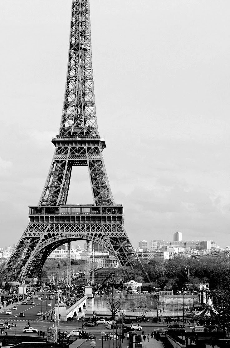 DSC_6291 Eiffel Tower, Paris resized black and white