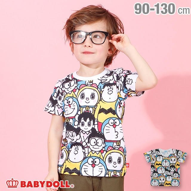 8 18 50 Off Sale クリアランスセール ドラえもん キャラクター総柄tシャツ 4100k 90cm ホワイト トップス Babydoll ベビードール オンラインショップ 子供服 通販 公式