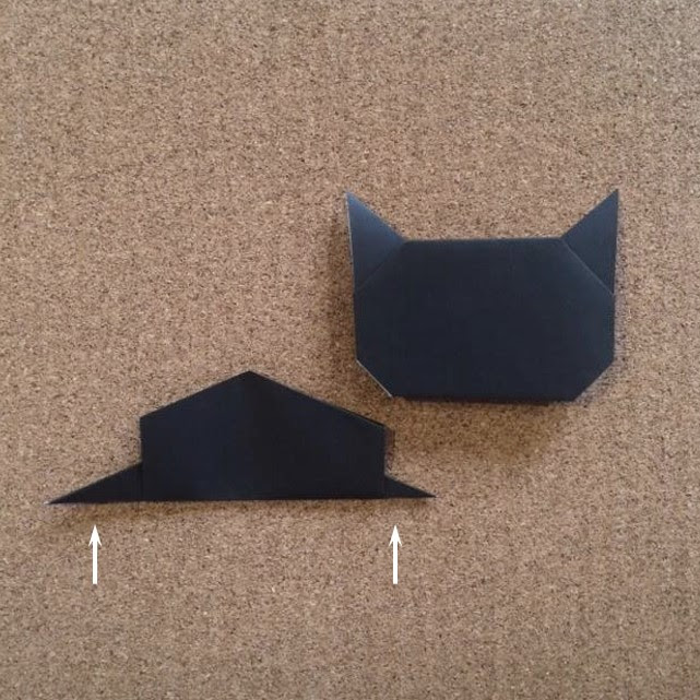 猫の折り紙の折り方 簡単な平面だから小さい子でも折れるよ イクメンパパの子育て広場