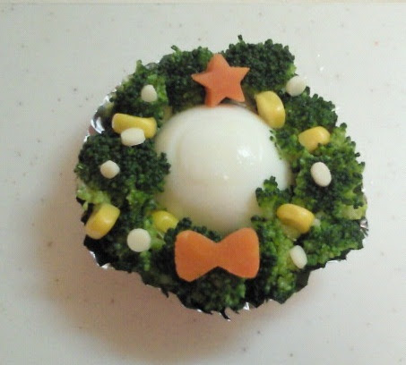 ぱせりんち キャラ弁 クリスマスリース おかず編