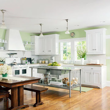 Eat-in Kitchen with Similar Colors