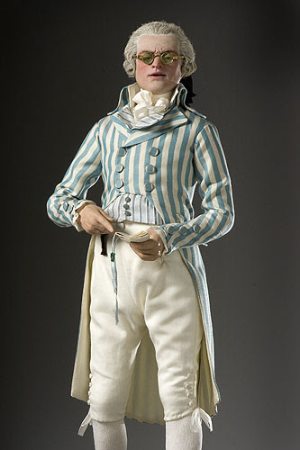 George Stuart Historical Figures, photograph by Peter D’Aprix. Collection of the Museum of Ventura County, Private Collection, Portrait length color image of Maximilien Robespierre aka. President of the National Convention, by George Stuart.