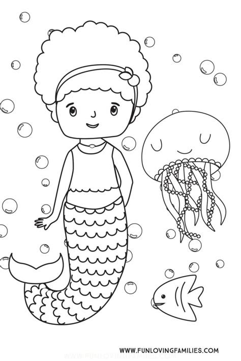 Easy coloring of the mermaid. 6 cute mermaid coloring pages for kids free printables fun loving