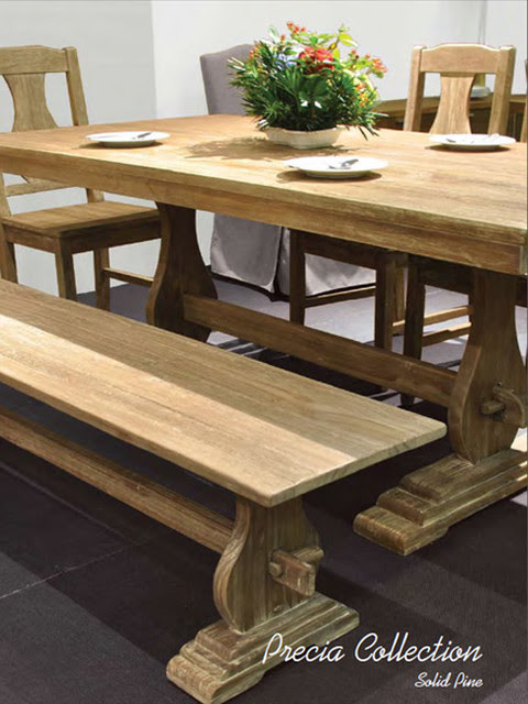 Precia Reclaimed Wood Dining Table - rustic - dining tables 