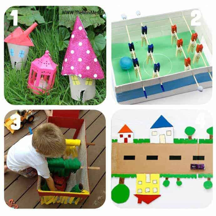 Cardboard Homemade Toys - Kids Craft Room