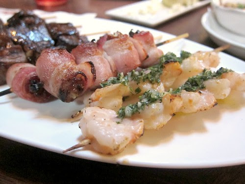 Shrimp, Bacon Skewers