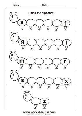 These missing letter worksheets will assist your children in the learning, practicing, and revising of english vocabulary words. kindergarten worksheets alphabet worksheets kindergarten alphabet