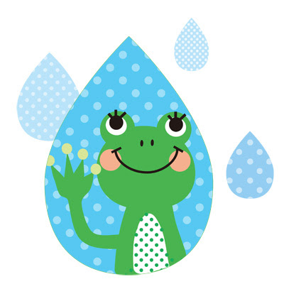 おしゃれなイラストが無料 イラストカップillustcup かえる しずく